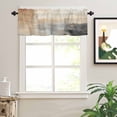 thumbnail image 2 of Beige Brown Valances for Windows Geometric Abstract Art Oil Painting Rod Pocket Curtain Valance Window Treatment Short Curtains for Kitchen Living Room, 54"x18", 2 of 5