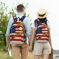 thumbnail image 4 of Lukts American Flag And Baseball for Sustainable Casual Backpack, Water-Resistant Polyester Canvas Daypack with Laptop Sleeve, Smooth Zipper, Lightweight & Durable Travel Bag-Small, 4 of 5