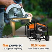 Generac 8,125 Starting Watt Portable Gas Generator - Includes Extension Cord - Home or RV Ready - Quiet, Long Runtime, Emergency Power - 49-State Compliant