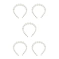 thumbnail image 1 of Minnieouse Exquisita perla Diadema Ajustable Resistente al desgaste Universal Chic Accesorios para el peinado del cabello Regalos para el día de San 22 mm, 4 perlas grandes 5piezas Minnieouse CBP232353, 1 of 1