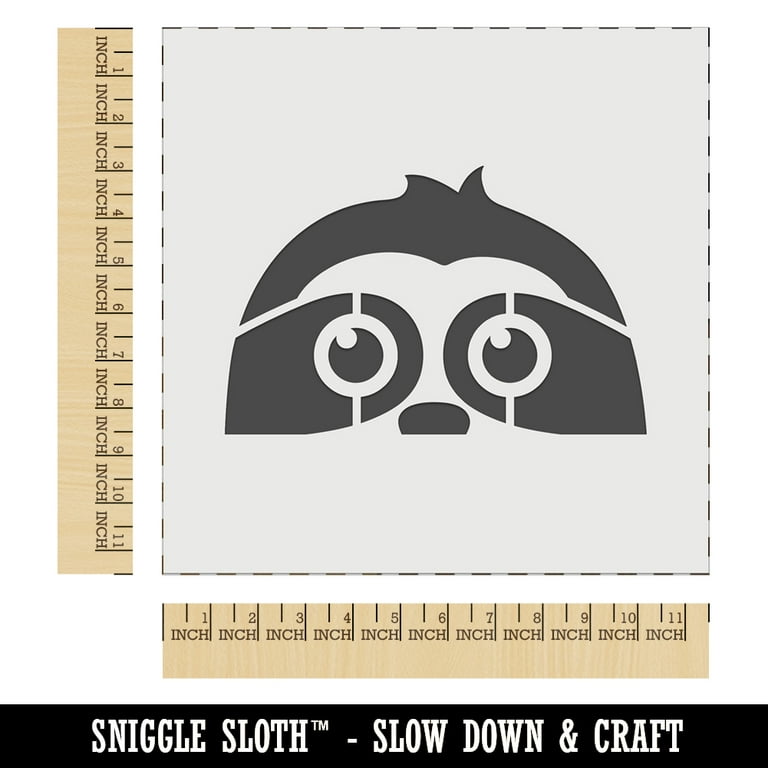 Peeking Sloth DIY Cookie Wall Craft Stencil - 11.5 Inch