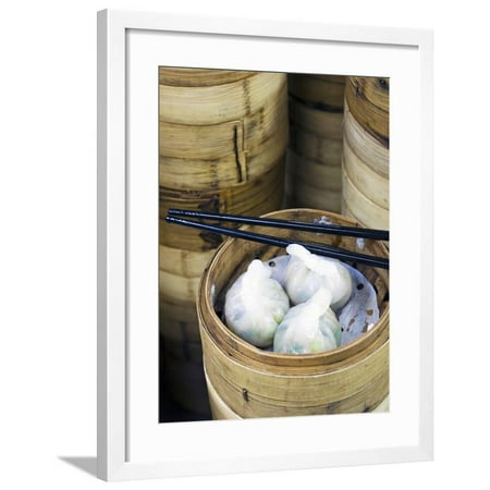 Dim Sum Preparation in a Restaurant Kitchen in Hong Kong, China, Asia Framed Print Wall Art By Gavin
