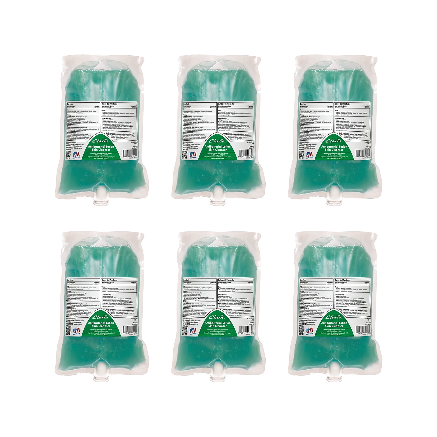 Clario Betco Antibacterial Lotion Hand Soap 1000mL Refill 6/Carton (1412900)