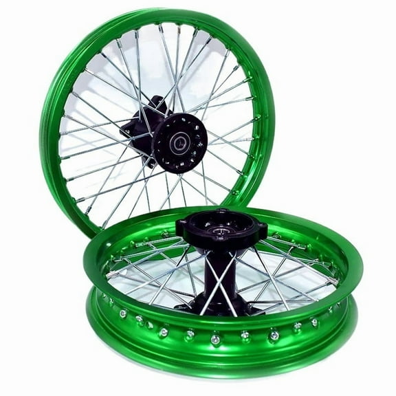 Applies to 1.40-14 inch Front 1.85-12 inch Rear Rims Aluminum Alloy Wheel Rims Black Hub KLX CRF Kayo BSE Dirt Pit Bike Motorcycle