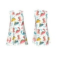 thumbnail image 7 of Yiaed Dinosaur Print Women's Sleeveless Dress, Loose Fit Summer Dress, Casual Sleeveless Dress for Women, 7 of 7