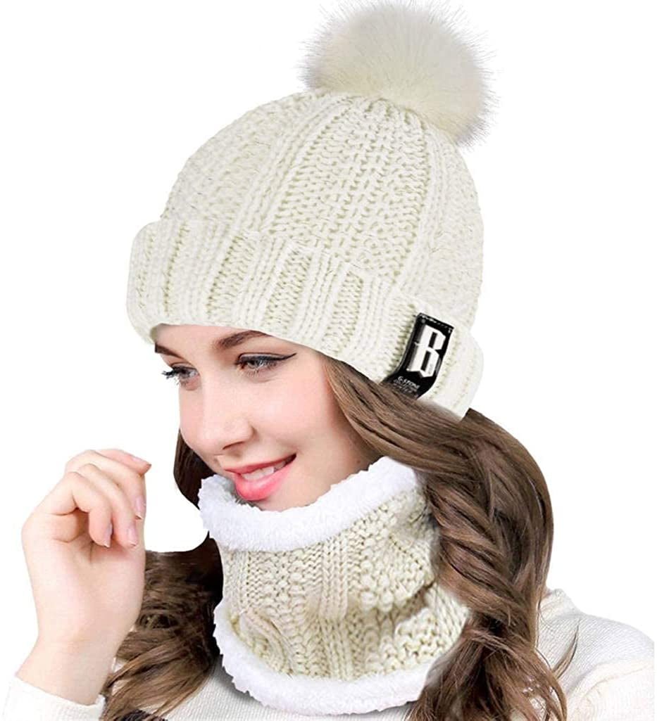 Foulard Femme Hat and Scarf Set 2 PCS 