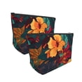 thumbnail image 3 of ZNDUO Travel Makeup Bag for Women Tropical Floral Patterns Toiletry Bag, Multifunctional Storage Bag Cosmetic Bag Make Up Organizer, 3 of 7