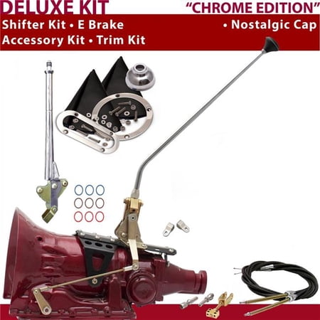 American Shifter TH350 Shifter Kit Chrome 23 in. E Brake Cable Clevis Trim Kit for DD197