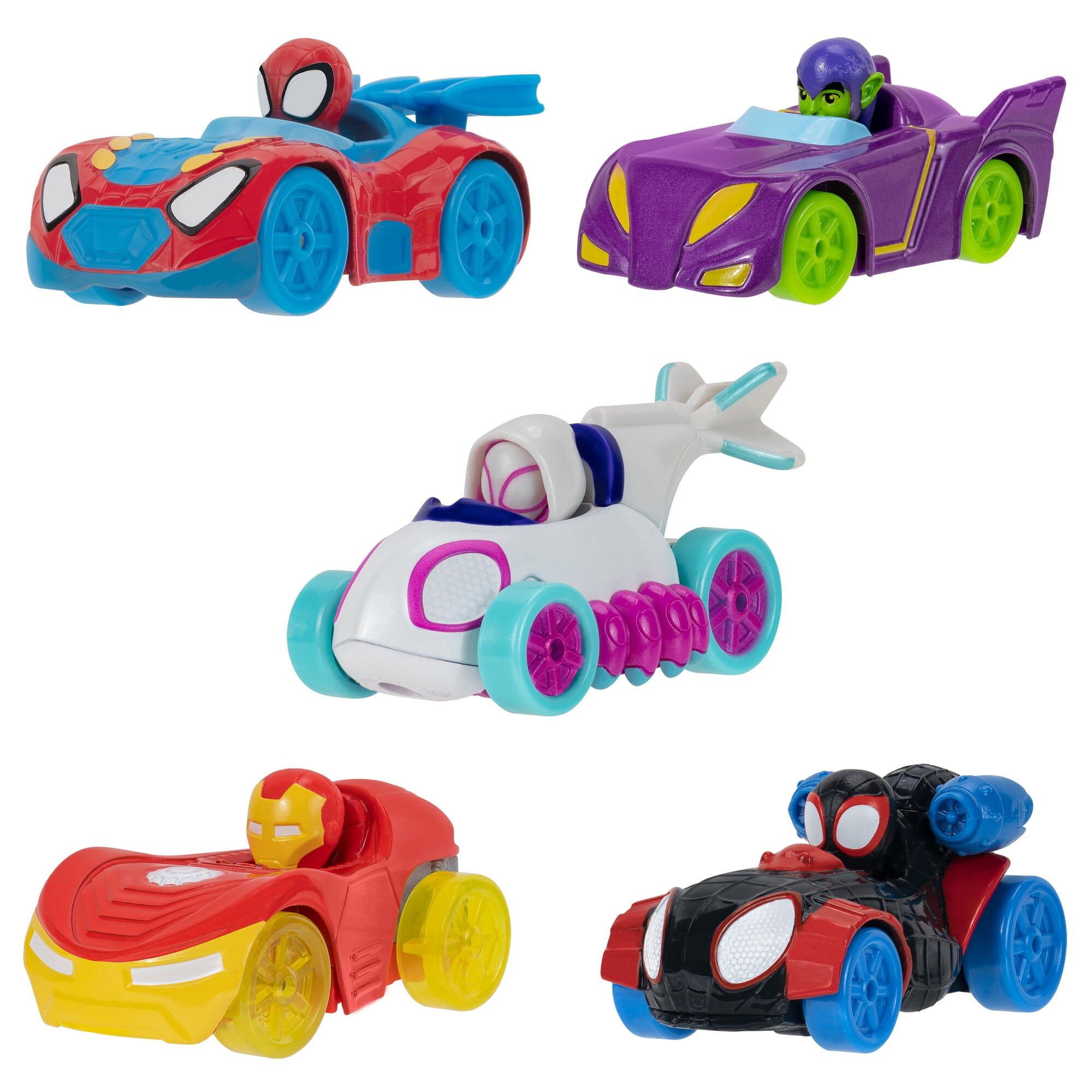 Spidey and His Amazing Friends Diecast Metal Play Vehicles – Toddler Toy, Styles May Vary