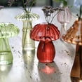 thumbnail image 6 of OIUR Mini Mushroom Shape Vase Colorful Transparent Glass Hydroponic Vase Flower Plant Display Vase Home Decoration, 6 of 7