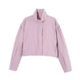 thumbnail image 3 of AnuYalue Women's Cropped Jackets Casual Sun Protection Full Zip Long Sleeve Outwear Fashion Workout Track Jacket with Pocket, 3 of 9