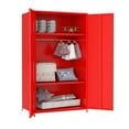 thumbnail image 5 of M optimized 50" Metal Storage Cabinet with Grid Hanging, 3 Storage Space Modern Storage Organizer for Bedroom Living Room Office School, 5 of 9