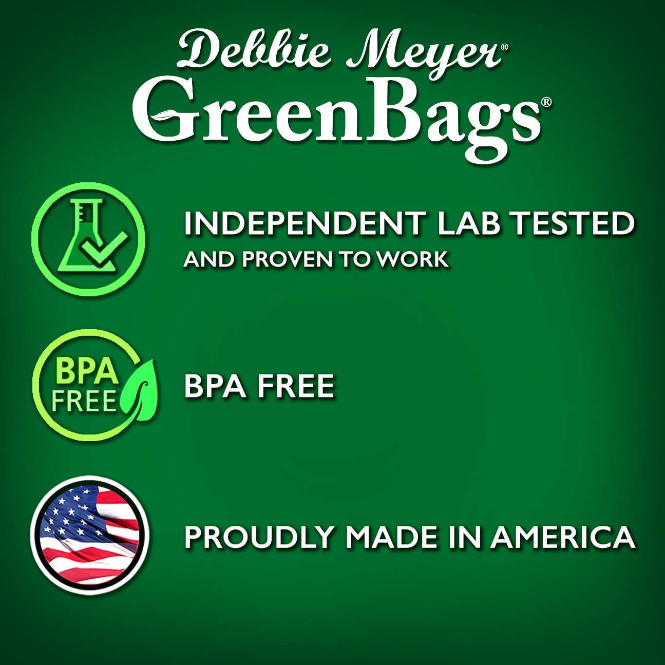  Debbie Meyer GreenBags 20-Pack (8M, 8L, 4XL) – Keeps Fruits,  Vegetables, and Cut Flowers, Fresh Longer, Reusable, BPA Free, Made in USA  : Clothing, Shoes & Jewelry