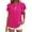 Red, variant on OSOLU Solid Color Women Tops Puff Short Sleeve Shirts Pleated T-Shirt Tee Tops Dressy Casual Business Trendy Summer Tunic Blouse