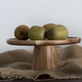 thumbnail image 5 of Wooden Cake Stand 7.2cm Tall Pedestal Fruit Display Bowl Rustic Farmhouse Style Dessert ServerforWedding Party Centerpiece Decor And Kitchen Countertop Organization 16.5cm Diameter Serving Tray, 5 of 10