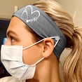 thumbnail image 4 of Meidiya - Diadema elástica con forma de corazón, suave y transpirable, con botones, para entrenamiento, deportes, enfermeras, yoga, accesorios para el cabello para mujeres y niñas, 4 of 8