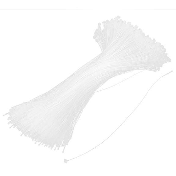 500Pcs Snap Lock Pin Security Loop Plastic Tag Fastener Tie White 7"