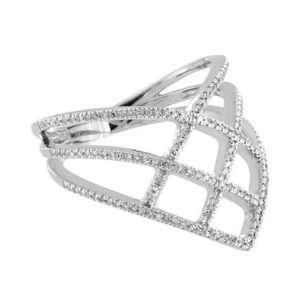 Custom Design Womens Ring 10k White Gold Genuine Diamonds Iced Out Ladies Unique