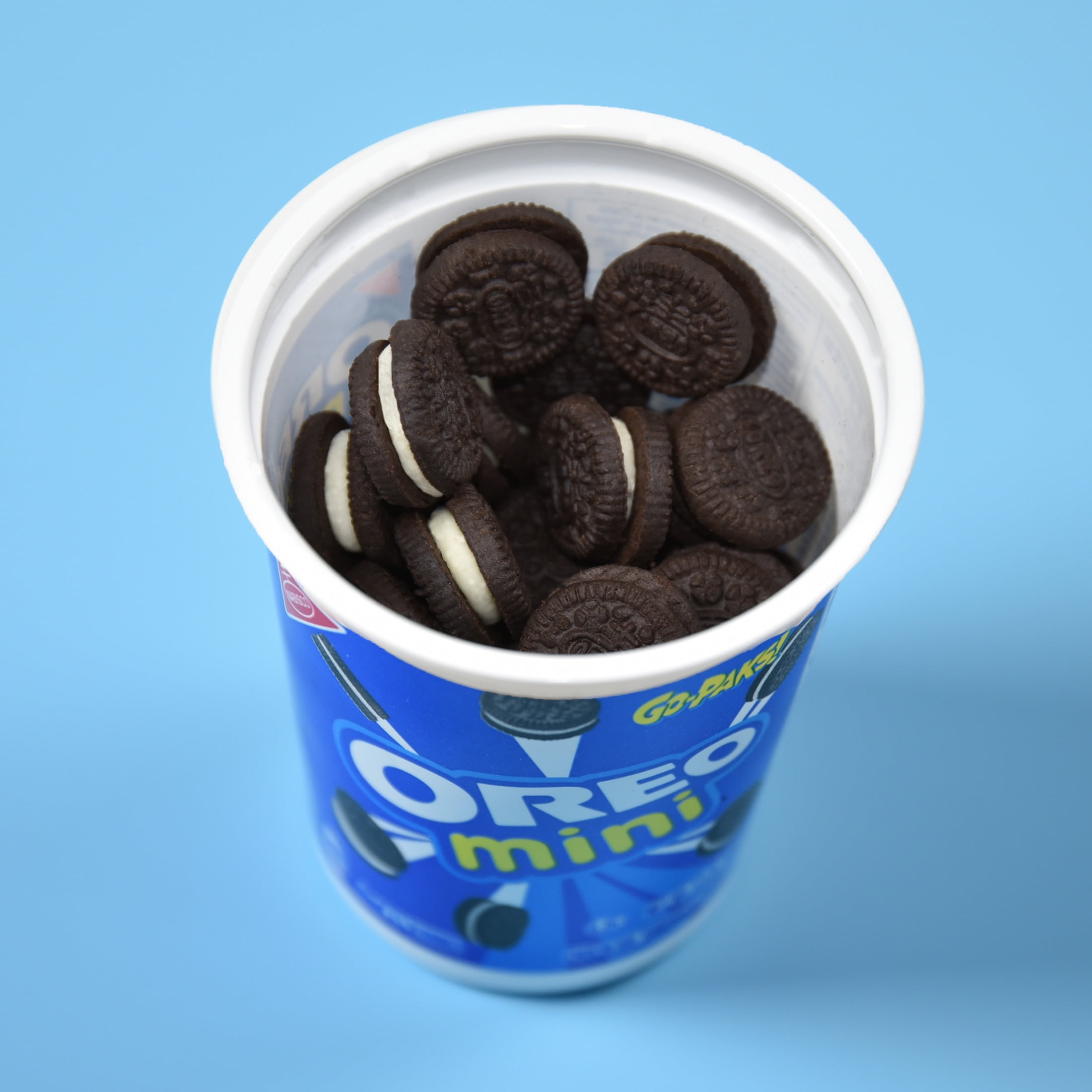 OREO Mini Chocolate Sandwich Cookies, Go-Paks, 3.5 oz Cup (Pack of 8)