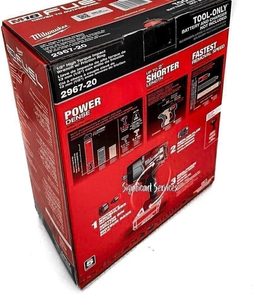 MINGZHI 2967-20 M18 Fuel 18V 1/2" High Torque Impact Wrench