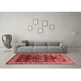 thumbnail image 3 of Ahgly Company Indoor Square Oriental Red Industrial Area Rugs, 7' Square, 3 of 4