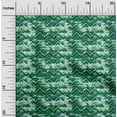 thumbnail image 2 of oneOone Cotton Silk Green Fabric Abstract Zigzag Quilting Supplies Print Sewing Fabric By The Yard 42 Inch Wide, 2 of 4