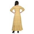 thumbnail image 3 of Moomaya Robe Maxi Évasée à Col Rond et Manches 3/4 Imprimée, Tenue Décontractée d'Été, 3 of 3