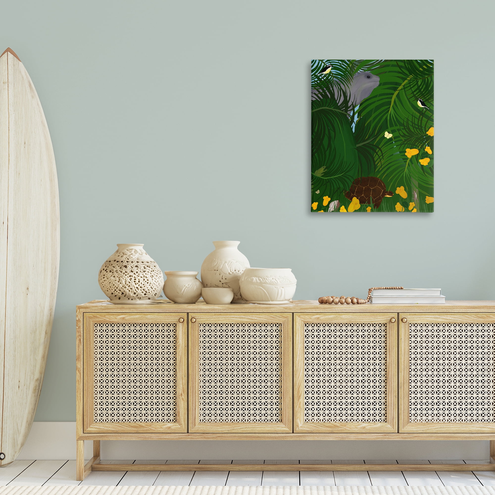 Stupell Industries Island Life Animals Animals Painting Wrapped Canvas Art Print Wall Art, 24 x 30