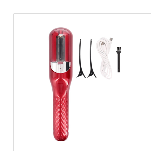 Hair Cutting Machine Cordless Open Ends Hair Cutter Split End Hair Trimmer Charge Automatic Damaged Hair Care, Red
