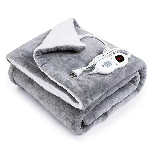 Mantas eléctricas Manta térmica eléctrica de 50 × 60 pulgadas Manta eléctrica de calentamiento rápido con 6 niveles de calefacción y 8 configuraciones de tiempo Gris Abanopi Mantas eléctricas