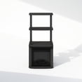 thumbnail image 3 of 2-Tier Tall Side Table Display Rack with No Heat Decorative Electric Fireplace, 3 of 6