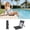 Black, variant on Tuscom Foldable Beach Chair with Backrest, Portable Sun Lounger, Adjustable Reclining Mat for Beach, Camping & Picnics - Lightweight