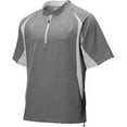 thumbnail image 3 of Wire2wire Men's Performance Short Sleeve Baseball Cage Jacket Grey/Grey 2Xl, 3 of 9