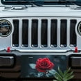 thumbnail image 5 of License Plate, Dewy Red Rose Decorative Front,Personalized Stainless Steel License Plate Cover For Men Women,12.2" X 6.2", 5 of 6