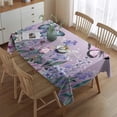 thumbnail image 2 of Purple Butterfly Flower Butterfly Pattern Rectangle Tablecloth 60"x84",Waterproof Polyester Rectangle Table Cloth, Wipeable Spillproof Polyester Tablecloth for Dining, Camping, Indoor and Outdoor, 2 of 5