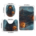 thumbnail image 2 of Bathroom Rugs Sets 3 Piece - Scarecrow Halloween Night Absorbent Non Slip Bath Mats, U-Shape Toilet Lid Cover, Contour Mat, Soft Washable Shower Mats Bath Rug Mat for Bathroom Tub Toilet, 2 of 7