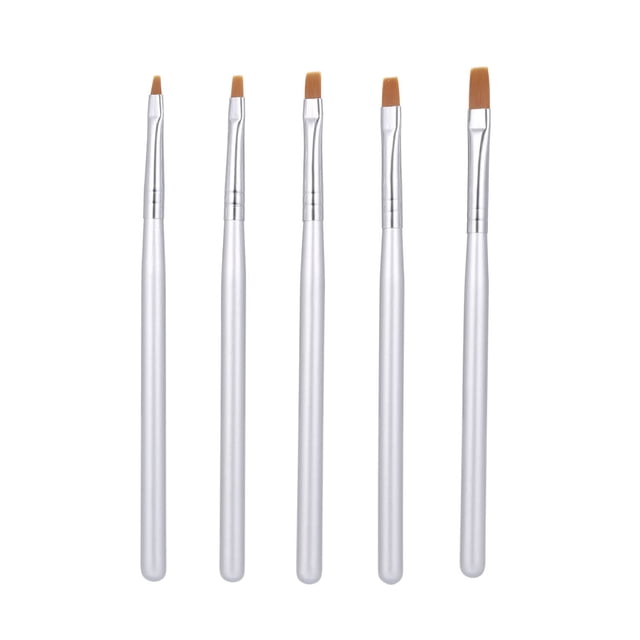 Kit de cepillos para uñas, 5 uds., pinceles para construcción de uñas, puntas para decoración d Carevas Cepillos de uñas