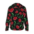 thumbnail image 3 of Uemuo Cherry Pattern Women's Full Zip UPF 50+ Sun Protection Hoodie Jacket Long Sleeve Sun Shirt Hiking Outdoor Performance with Pockets-, 3 of 9