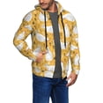 thumbnail image 3 of Zip Up Hoodies for Men - Rustic Lines Funny Chicken Yellow Long Sleeve Comfrt Men'S Fashion Hoodies & Sweatshirts, Jackets for Men Hoodies Pullover Clothing Clothes with Pouch, 3 of 5