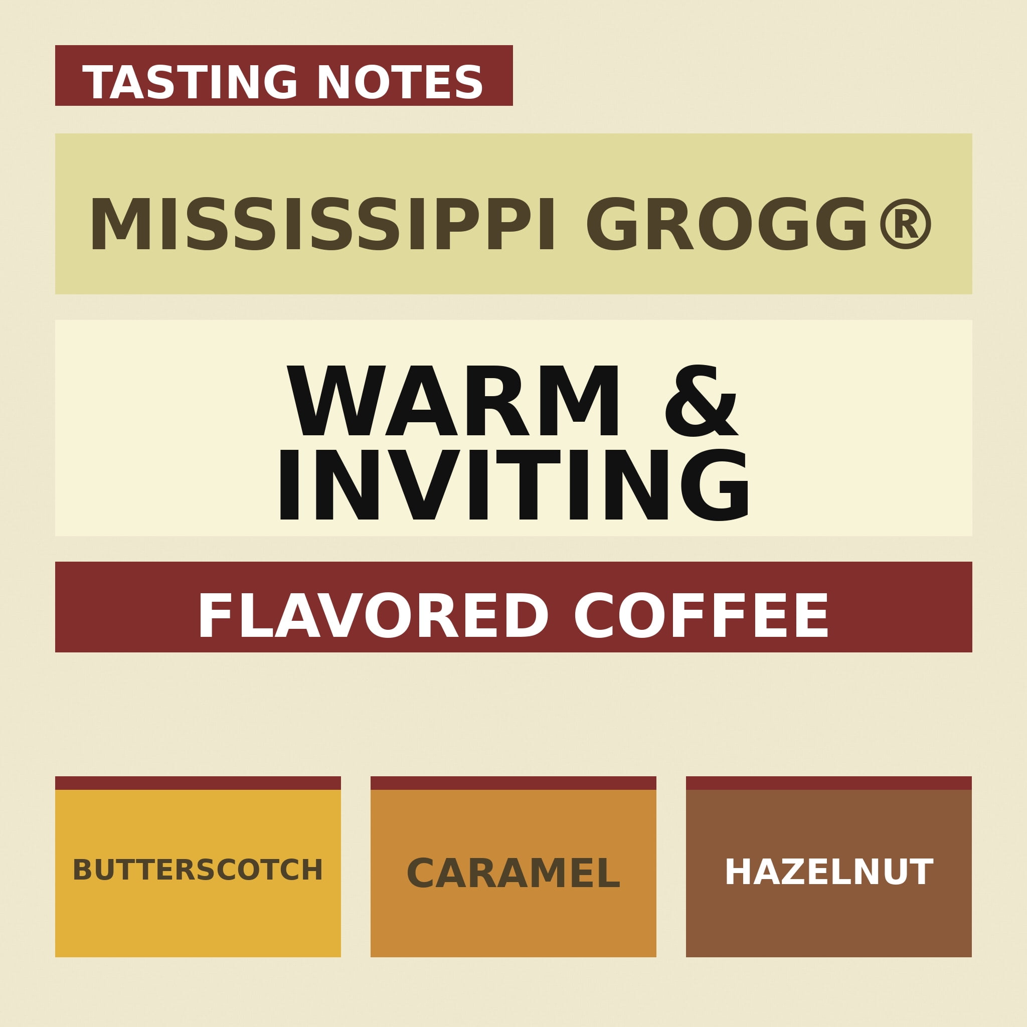 Verena Street Mississippi Grogg Flavored Ground Coffee, Medium Roast, 12 Ounces – Butterscotch, Caramel & Hazelnut Flavored Arabica Coffee