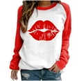 thumbnail image 2 of Amzcrzy Chandail pour Femmes Femmes Imprimé Saint-Valentin Raglan à Manches Longues Chandail Décontracté à Capuchon Chandails de la Saint-Valentin pour Femmes Chandails à Manches Longues pour Femmes Chandail à Enfiler 5TG, 2 of 3