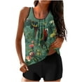 thumbnail image 2 of CALAFEBILA Tankini Swimming Suits for Women Two Piece Modest Pleated Floral Print Bathing Suit, 2 of 6