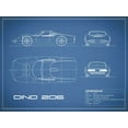 thumbnail image 2 of Rogan, Mark 18x15 Gold Ornate Wood Framed with Double Matting Museum Art Print Titled - Ferrari Dino 206 1965-Blue, 2 of 4