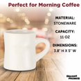 thumbnail image 4 of Diner Mugs 11 oz. Set of 12, Bulk Pack - Perfect for Tea, Espresso, Cappuccino, Hot Cocoa - Milky White, 4 of 5