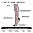 thumbnail image 3 of Lsque Cartoon Hearts Pattern Sport Compression Socks for Men & Women 15-20 mmHg Knee High Nurse Pregnant Running Medical and Travel Athletic, 3 of 6