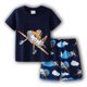 thumbnail image 1 of Conjuntos de pijamas de algodón para niños y niñas, ropa de dormir con dibujos animados de coches, traje de Rayo Mcqueen, Verano, 1 of 4