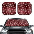 thumbnail image 2 of Wukai Buffalo Plaid Snowflakes Print Windshield Sun Shade, Car Front Window Shades Sunshade Cover Sun Visor Shield Block Automotive Interior Protector Blocks UV Rays-Small, 2 of 6