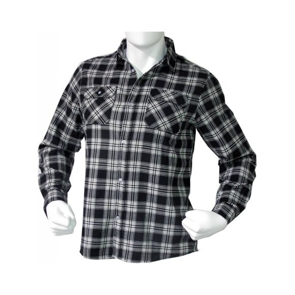 Mafoose Brawny Flannel Shirt Blue/Black M