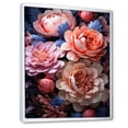 thumbnail image 2 of Designart "Vibrant Life Of Colorful Peonies I" Peonies Floater Framed Canvas Prints, 2 of 5