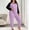 Purple, variant on Njagoc3 Women's Color Block Lounge Set Raglan Sleeve Crew Neck Top and Long Pants 2 Piece Casual Sleepwear